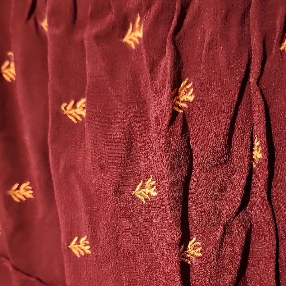 RAGA Red A-Line Midi Skirt with Tie Front - Picture 12 of 12